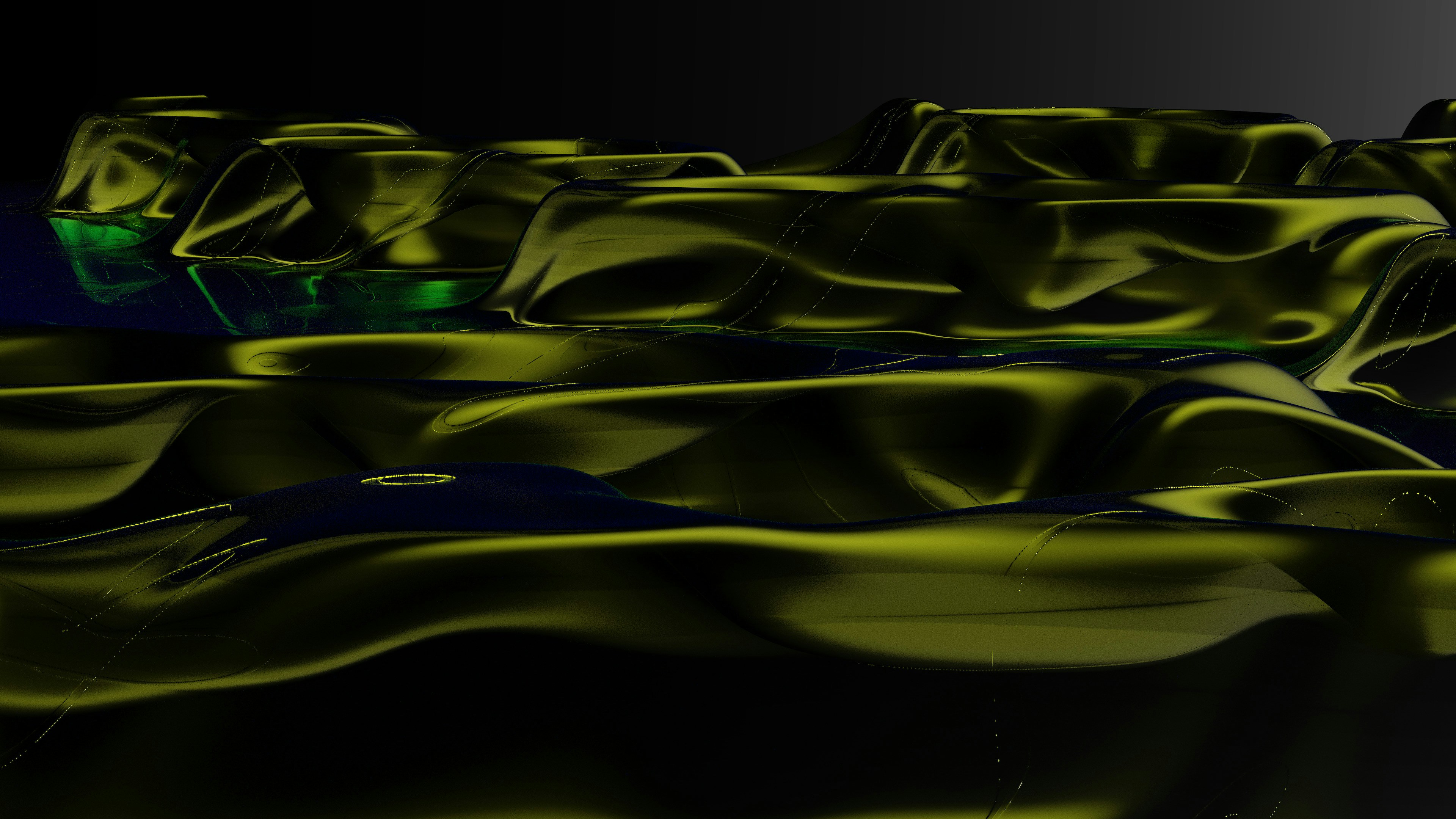 a computer generated image of a green and black background