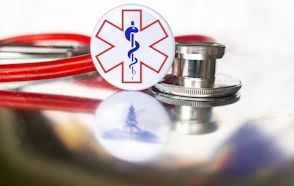 a stethoscope with a medical symbol on it