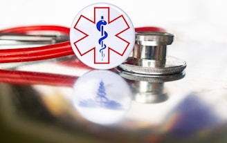 a stethoscope with a medical symbol on it
