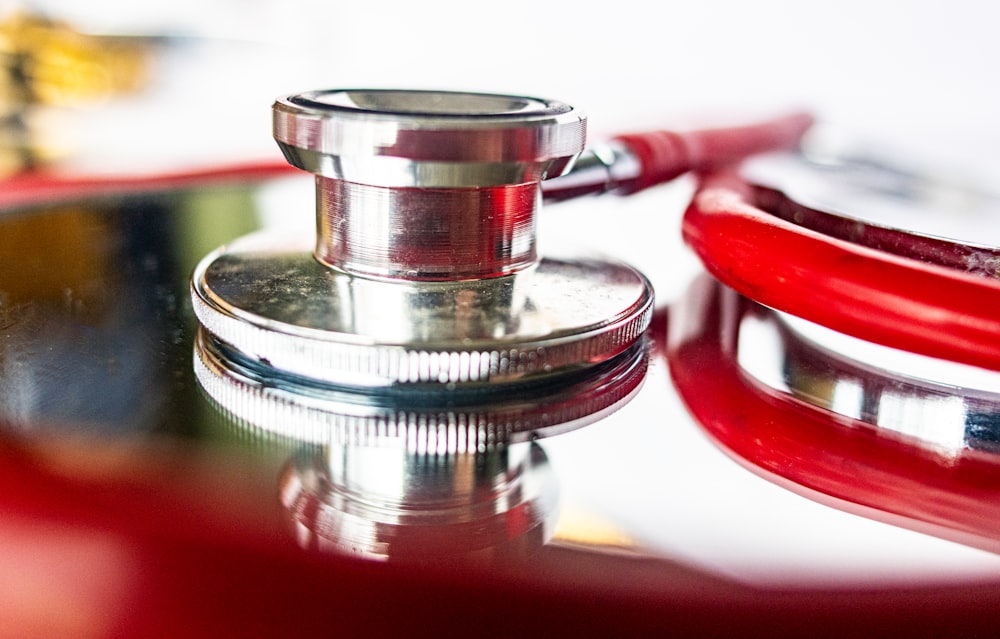 a close up of a stethoscope on a table