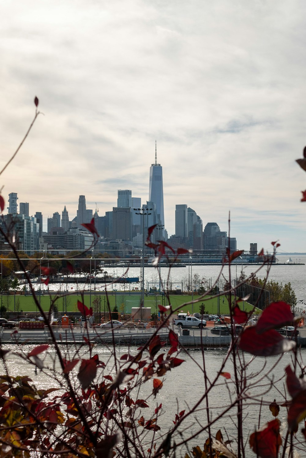 a view of a city from across the water