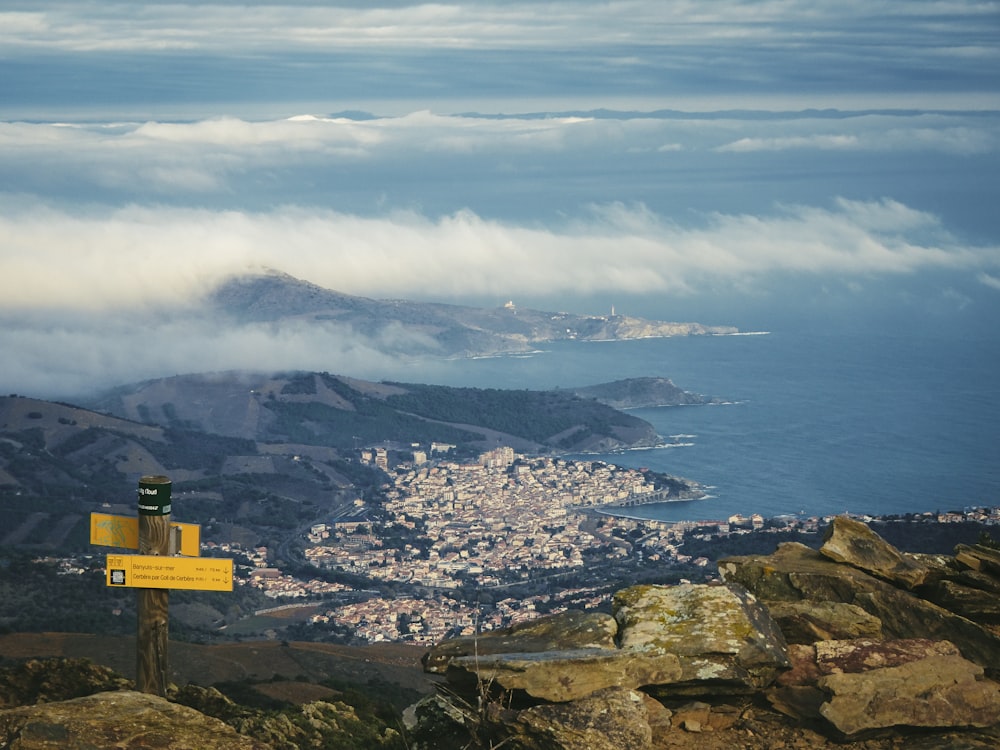 a view of a city and a body of water