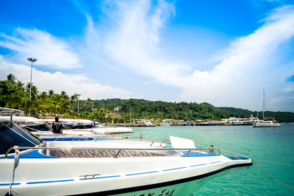 a bunch of boats that are in the water