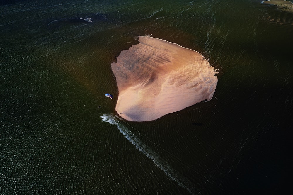 an island in the middle of a body of water