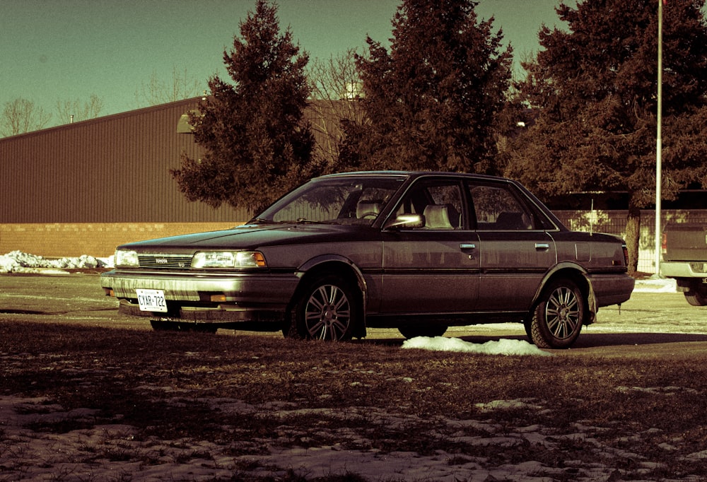 a car parked on the side of the road