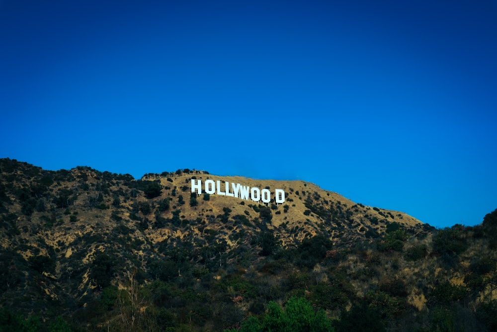 the hollywood sign on the side of a mountain