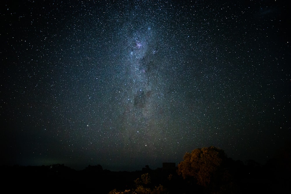 the night sky with stars and the milky