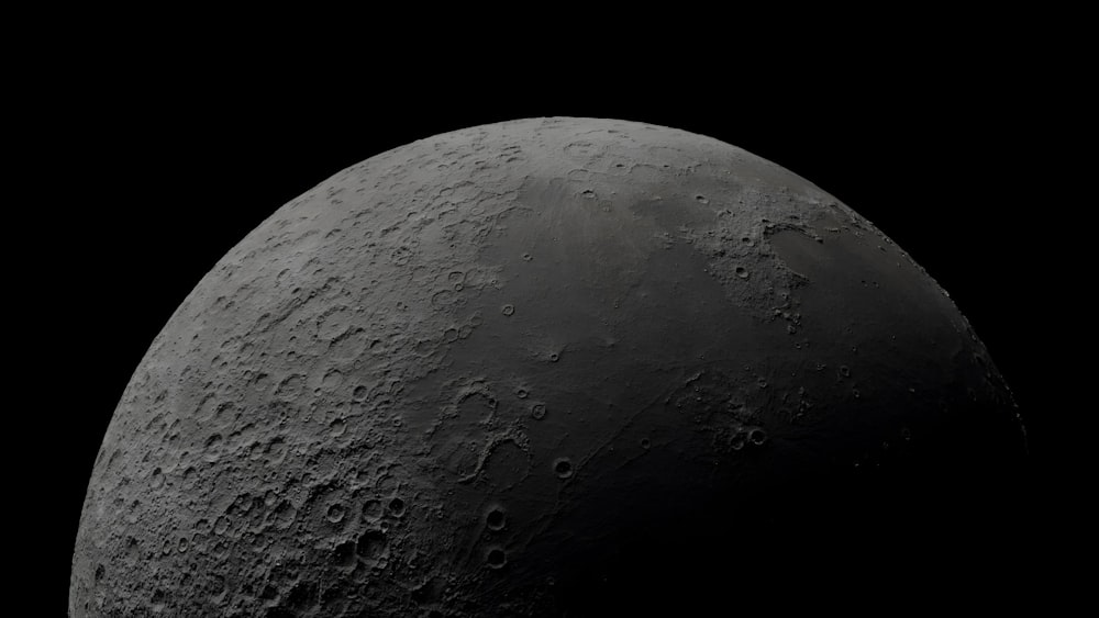 a close up of the moon with a black background