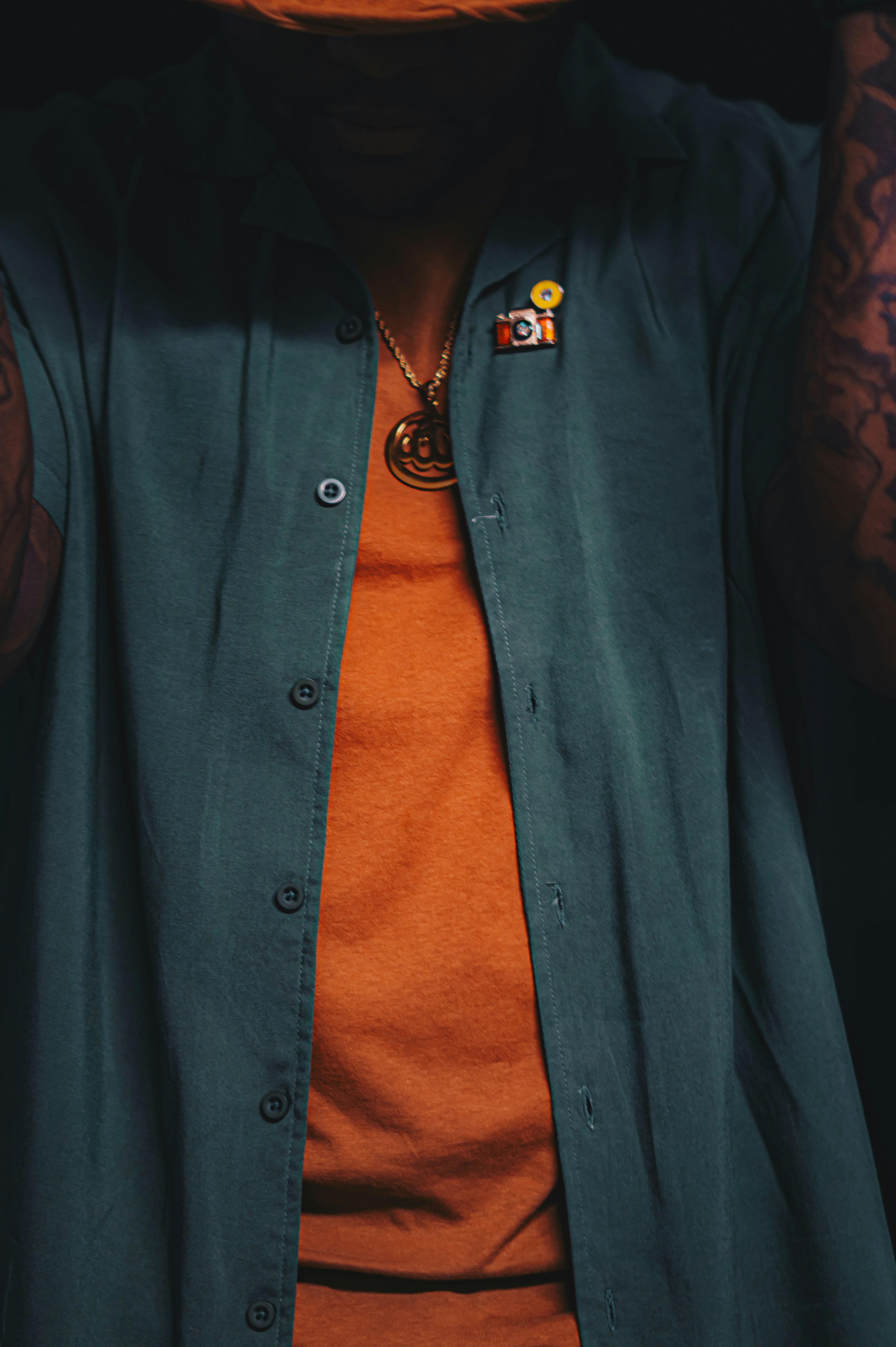 Man with tattoos.