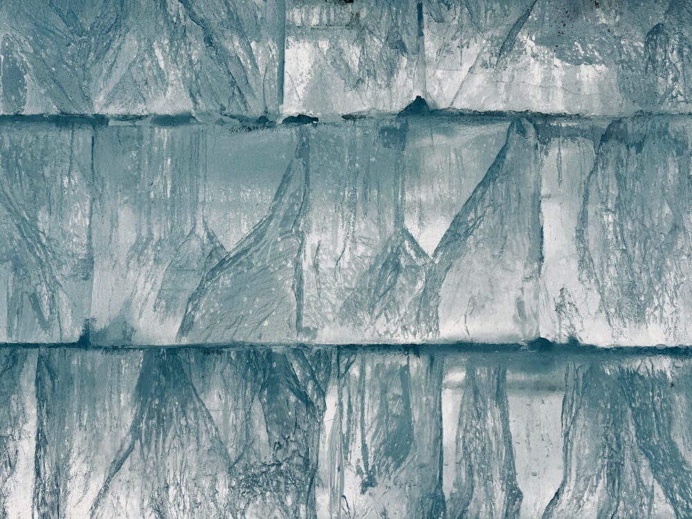 a close up of a wall made of ice