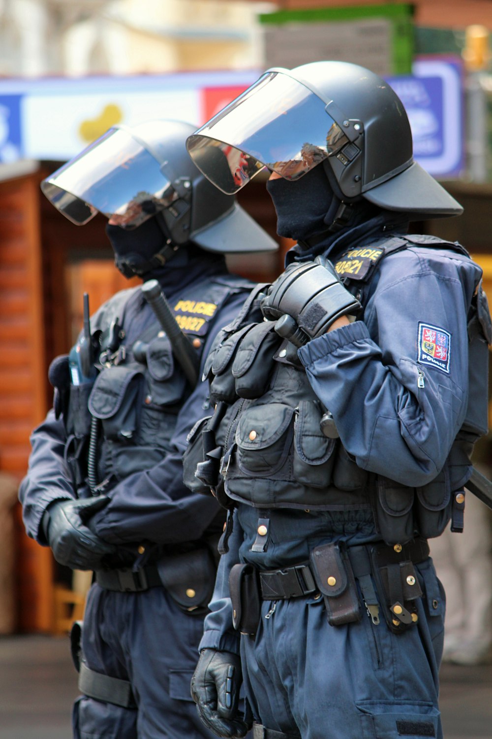 two police officers standing next to each other