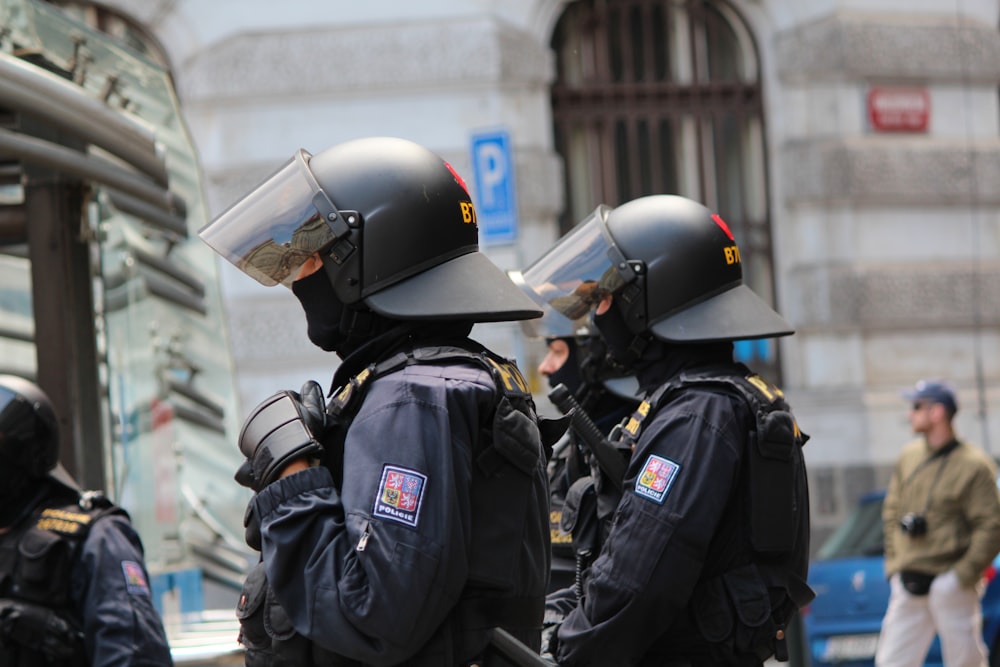 a group of police officers standing next to each other