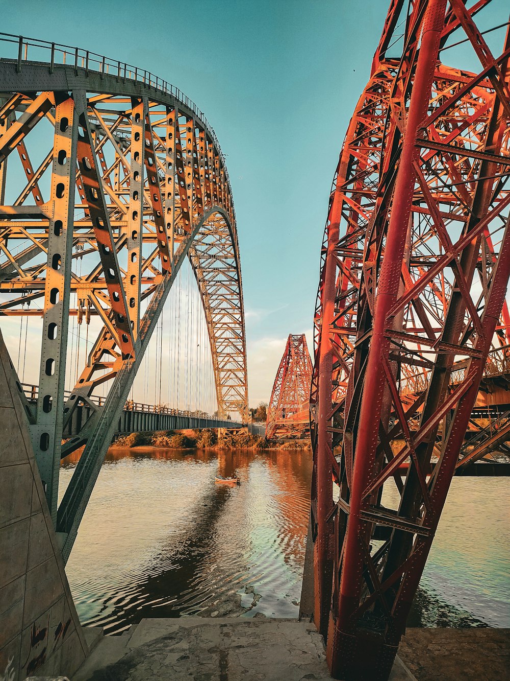 a large bridge spanning over a body of water