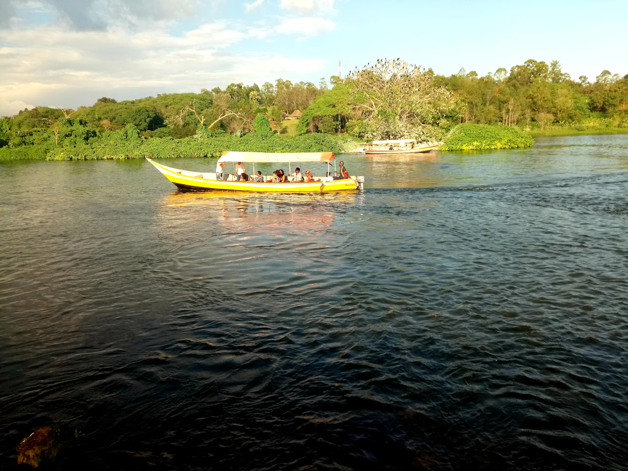 Boat on the Nile at Jinja, Uganda