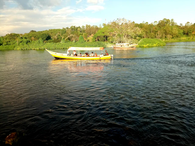 Boat on the Nile at Jinja, Uganda