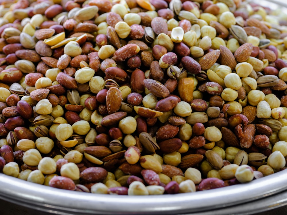 a bowl filled with lots of different types of beans