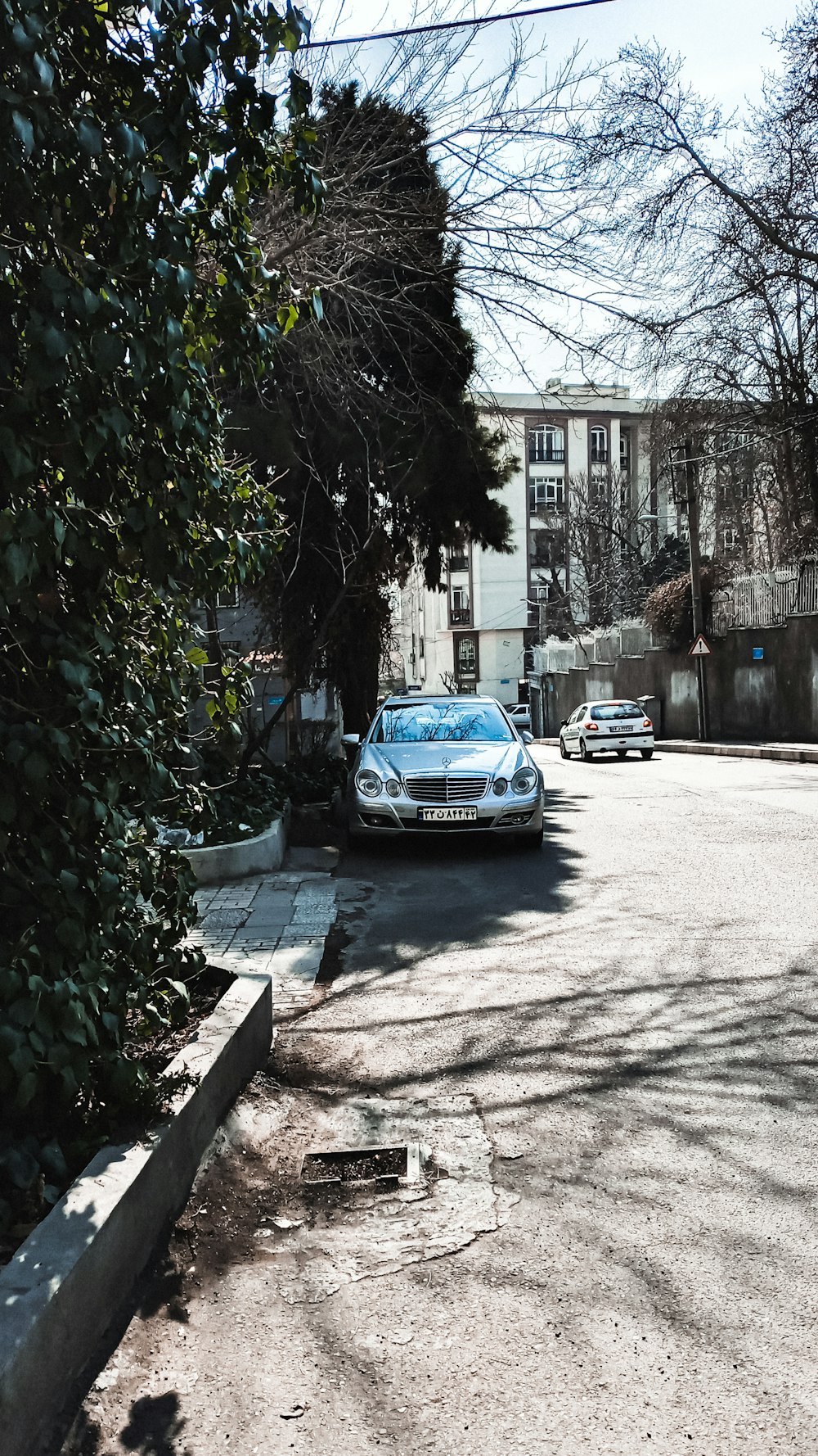 a car parked on the side of the road