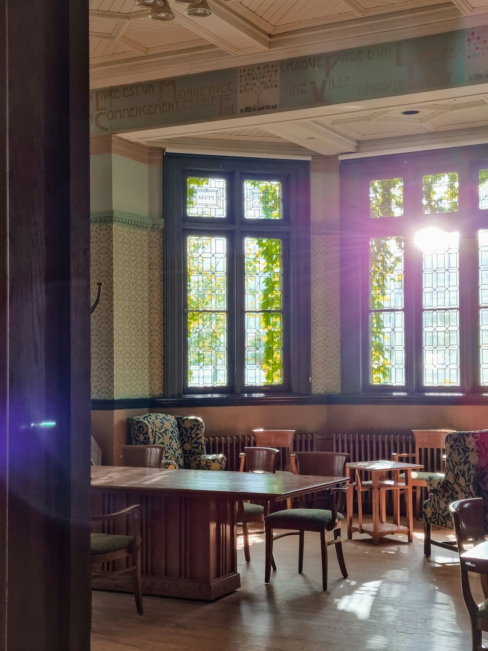 a room filled with lots of wooden furniture