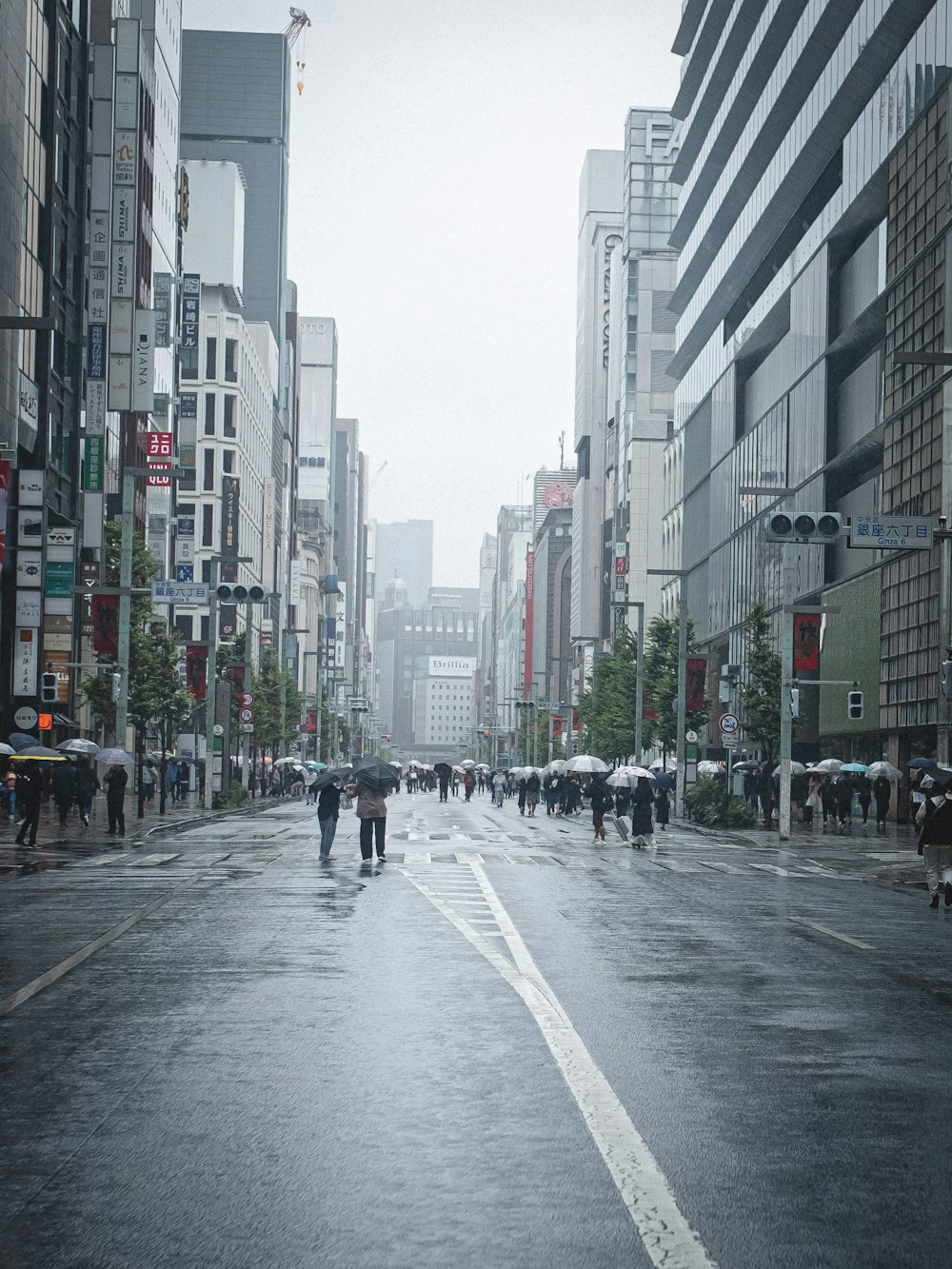 un groupe de personnes marchant dans une rue tenant des parapluies