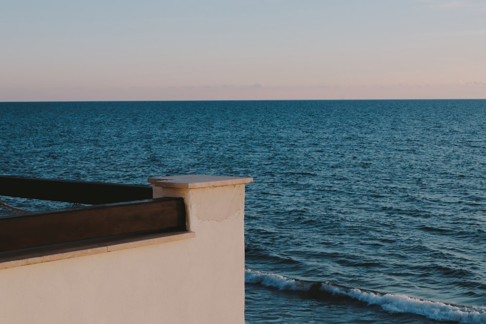 a view of a body of water from a balcony