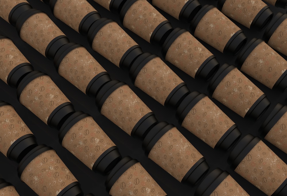 a bunch of wine corks stacked on top of each other