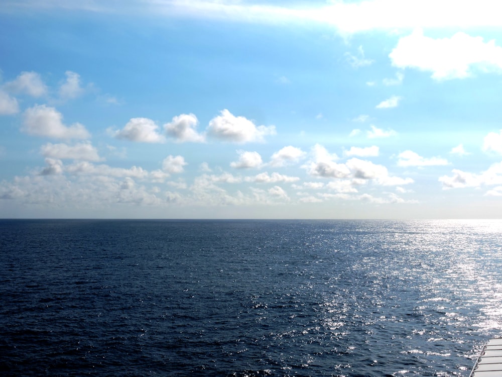 a body of water that has some clouds in it