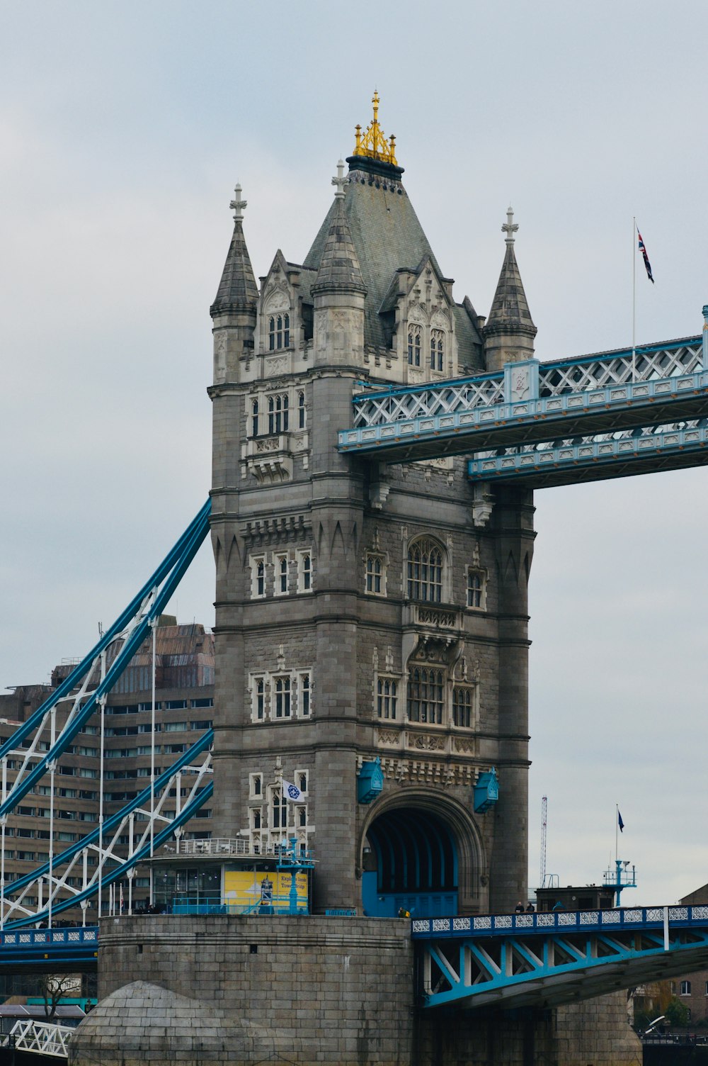 a tall tower with a clock on it's side