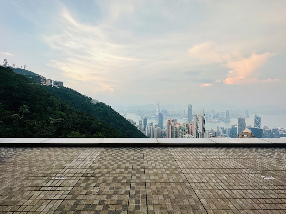 a view of a city from the top of a hill