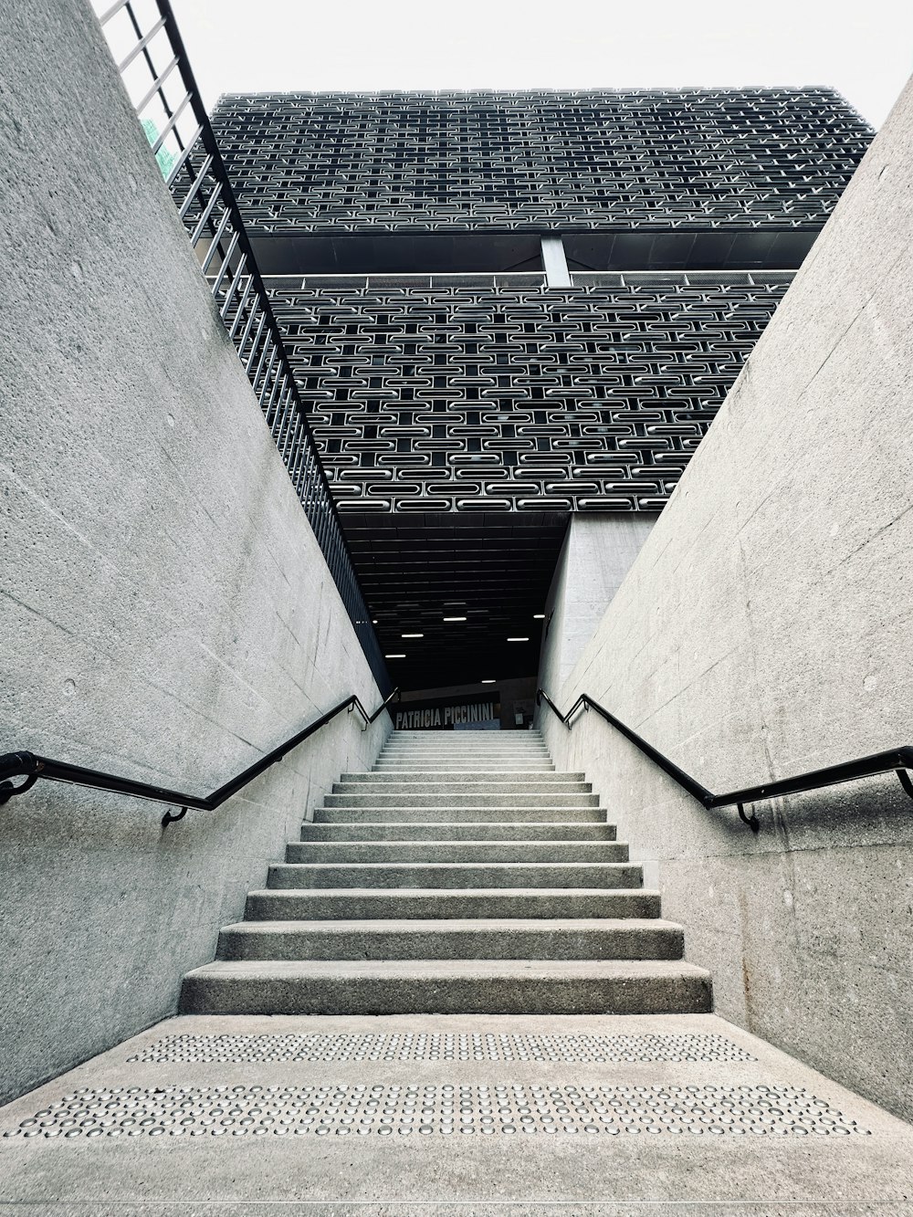 a set of stairs leading up to a building