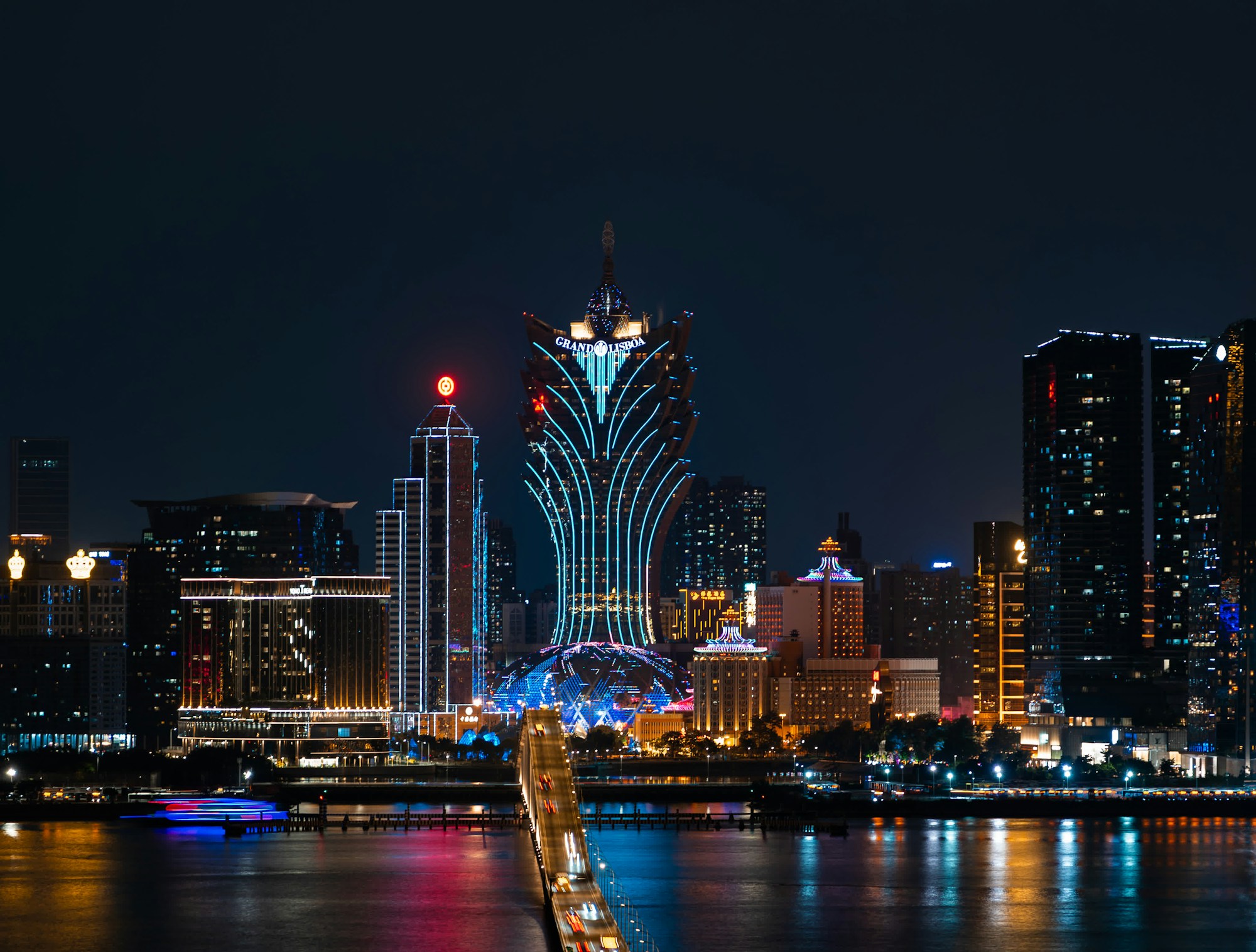 Macau skyline at night