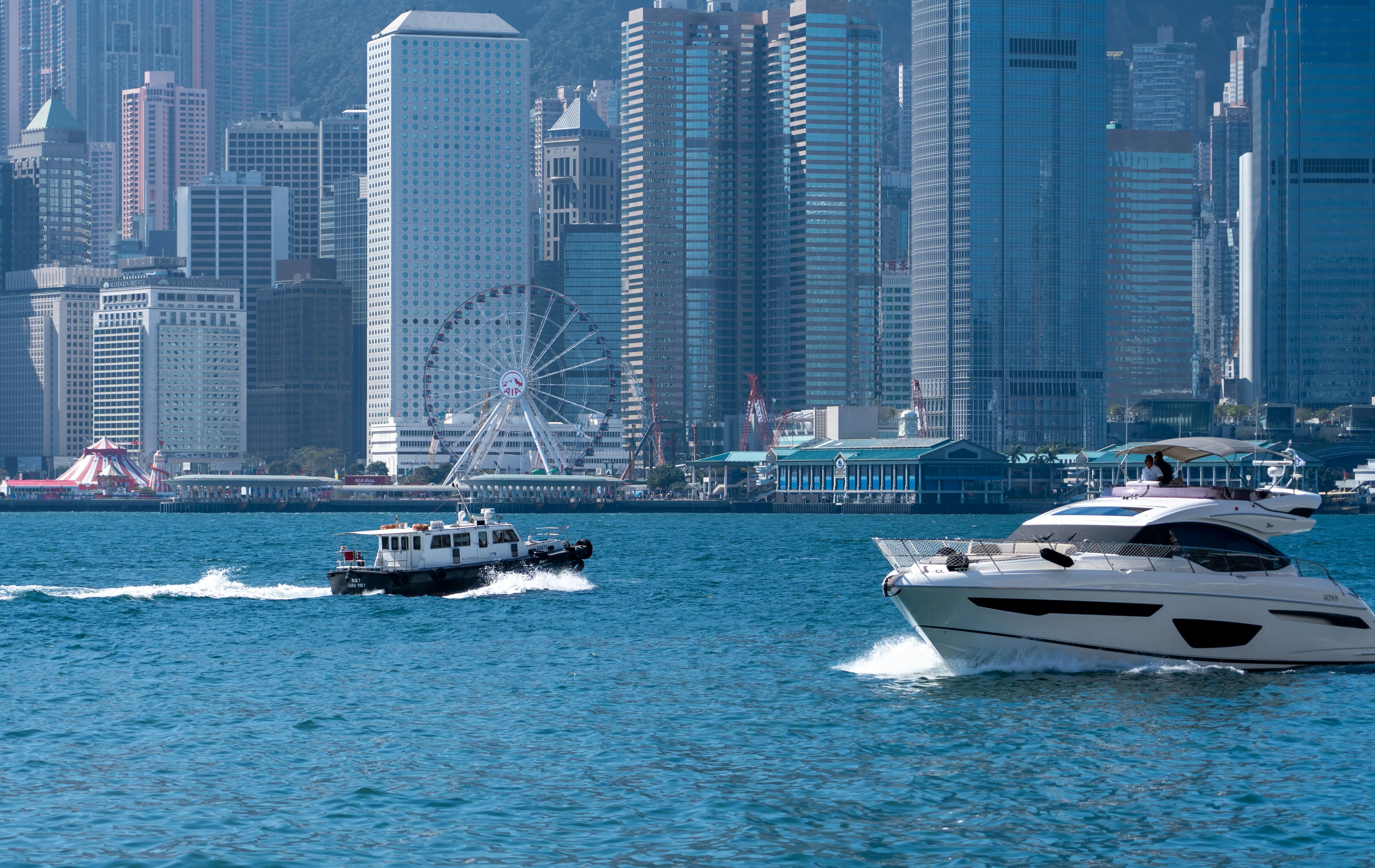 a couple of boats that are in the water
