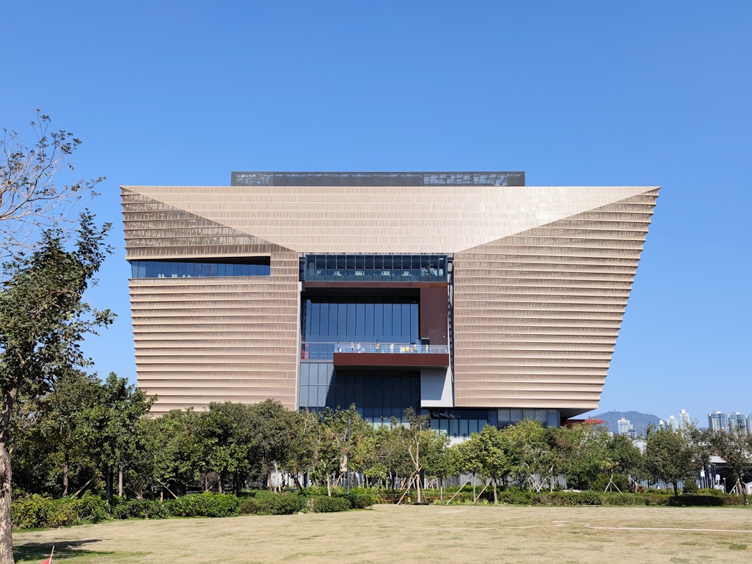 Hong Kong Palace Museum exterior showing its distinctive golden facade at West Kowloon