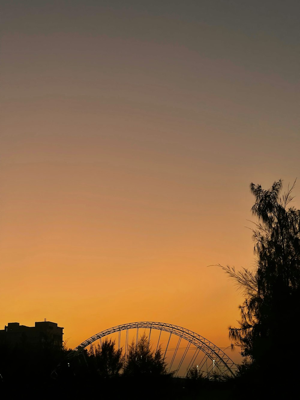 a plane is flying in the sky at sunset