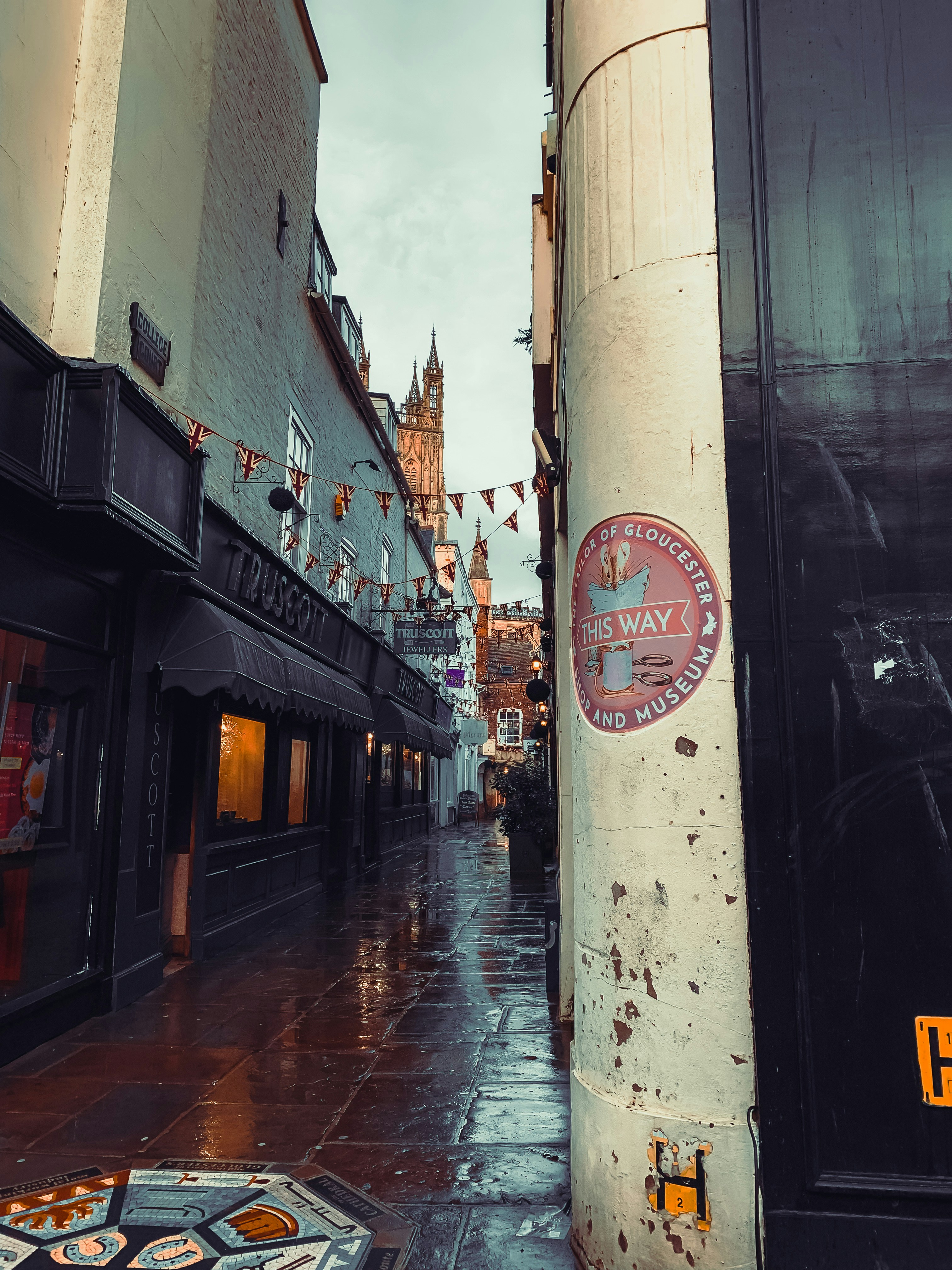 A collection of photo prints with Gloucester landmarks