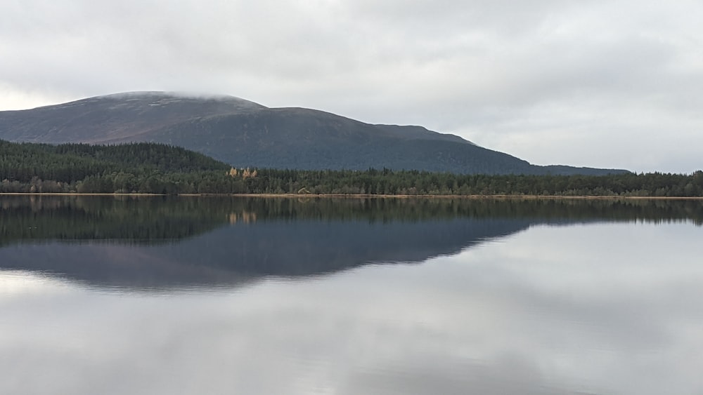 a large body of water surrounded by mountains