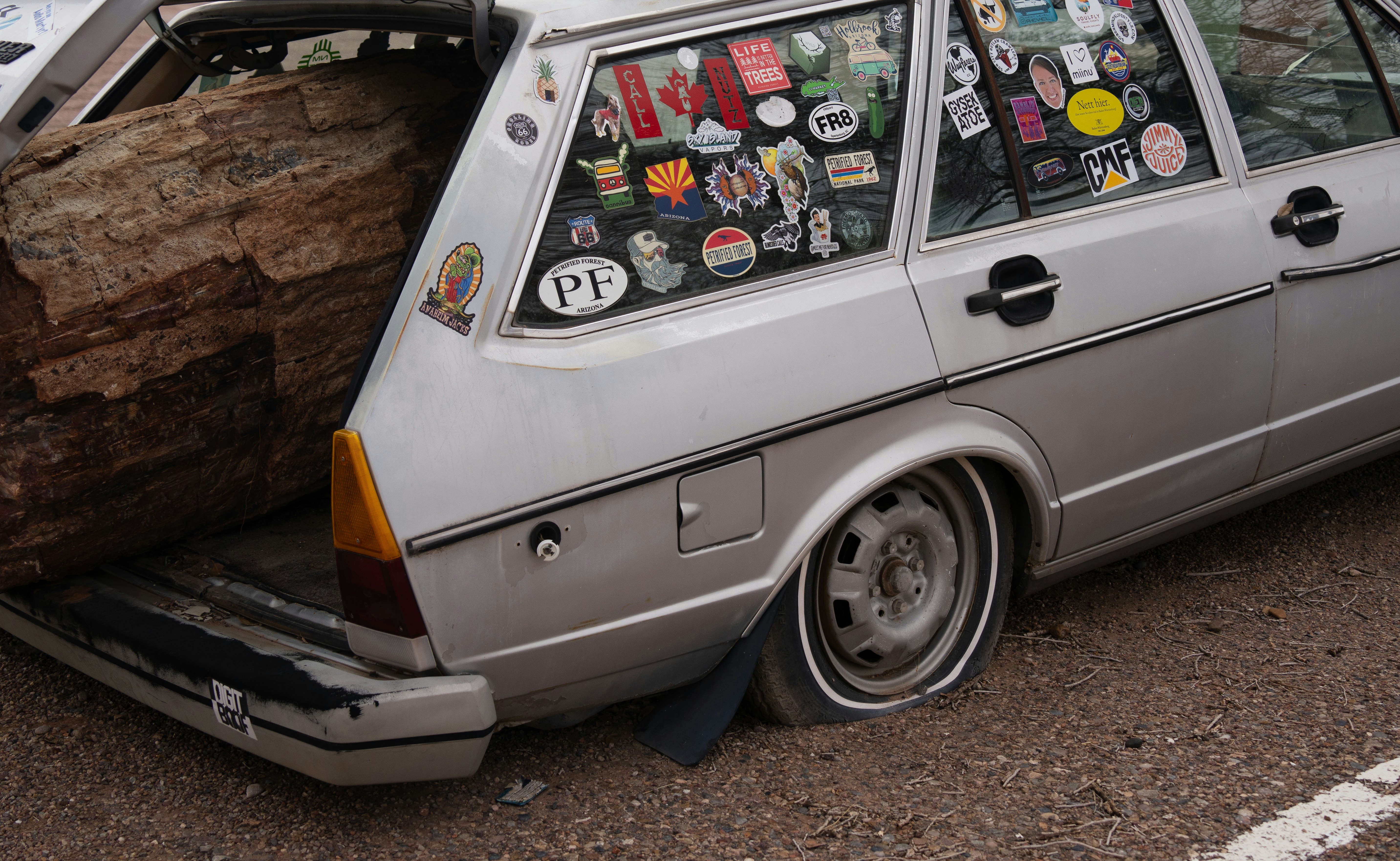 Don't try to steal petrified wood from Petrified Forest National Park... It'll weigh you down and they'll catch up.