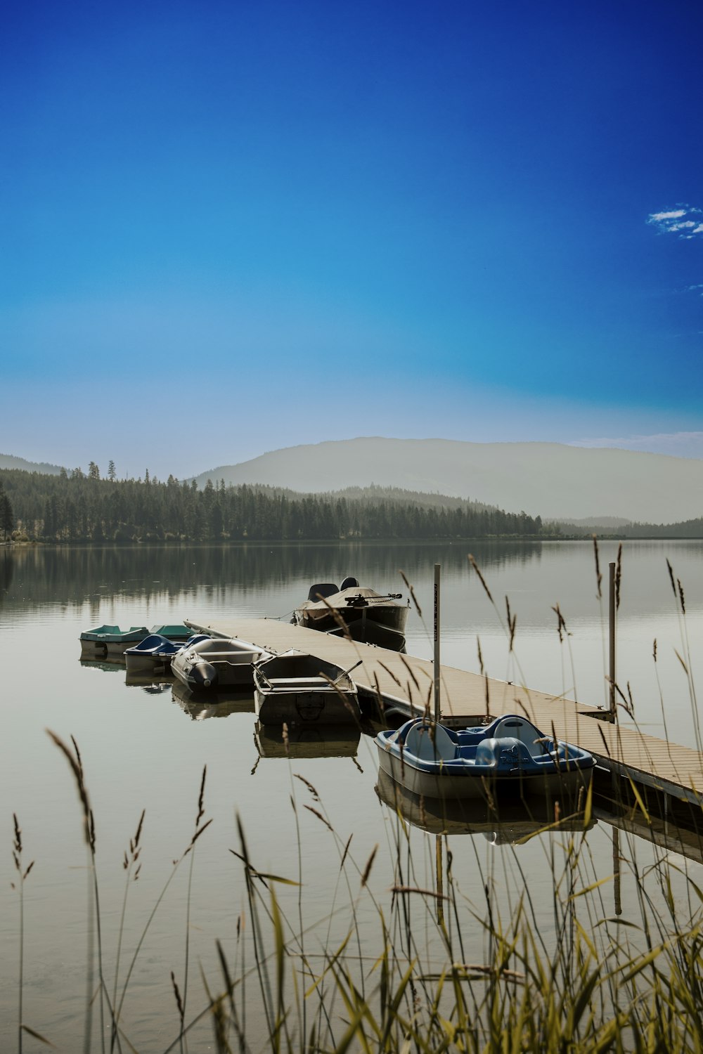 a bunch of boats that are sitting in the water