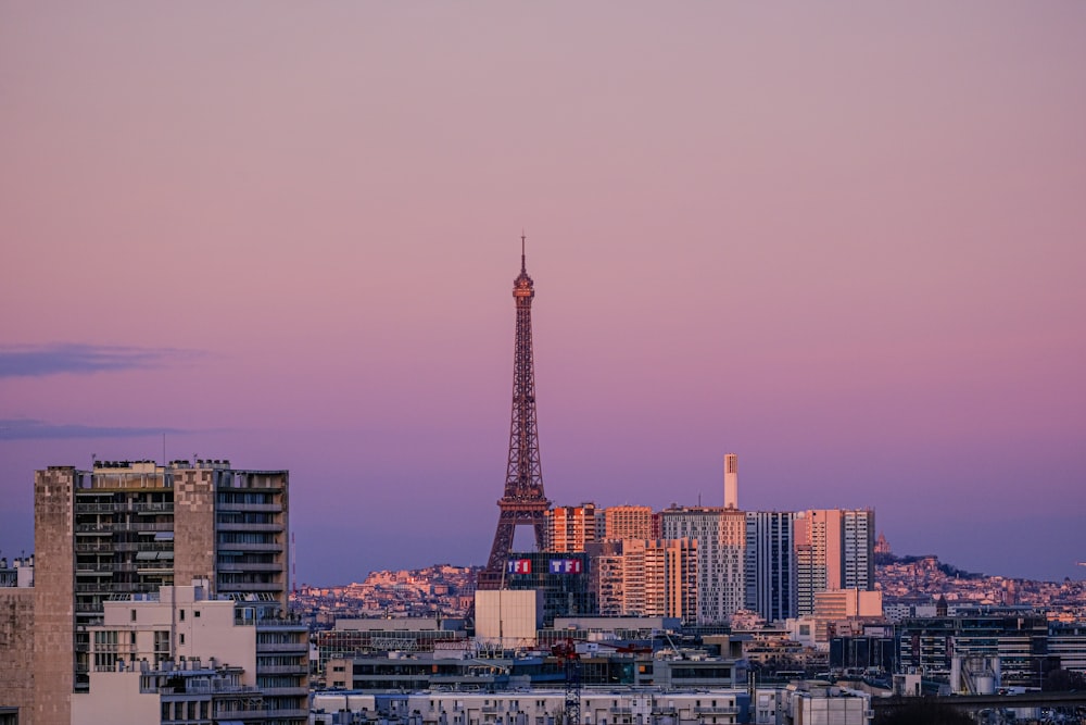 the eiffel tower towering over the city of paris