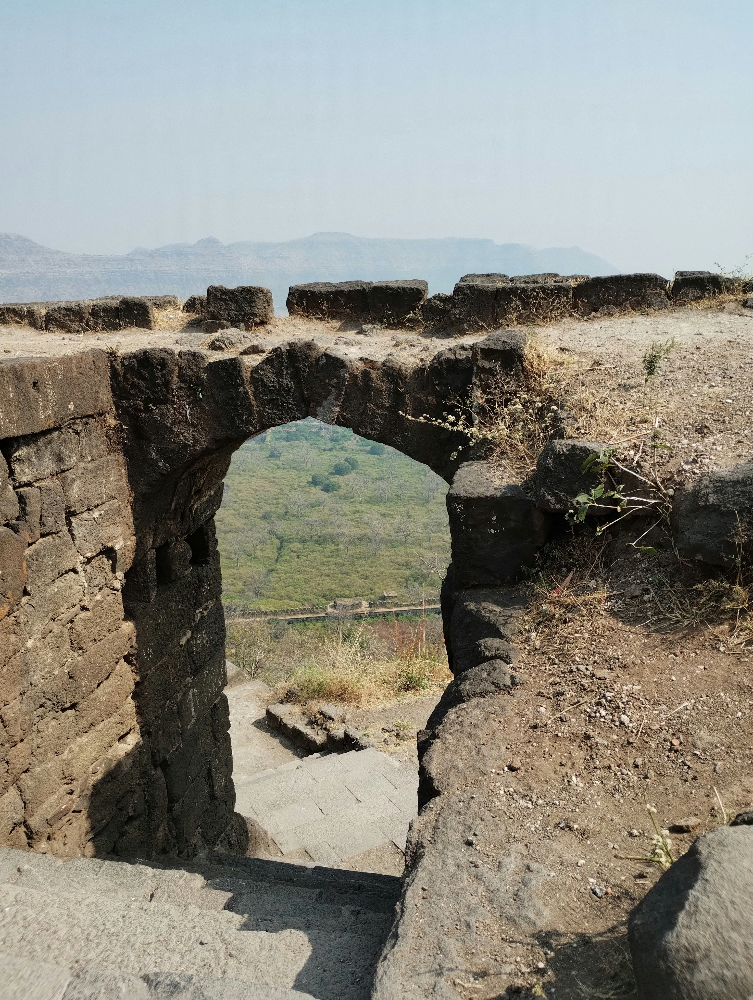 a stone structure with a hole in the middle of it
