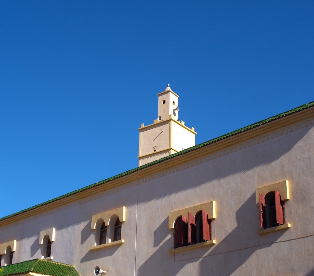 a clock tower on top of a building