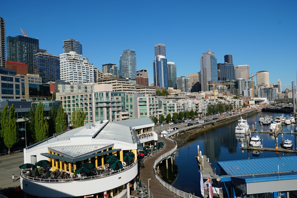 a view of a city from a high point of view