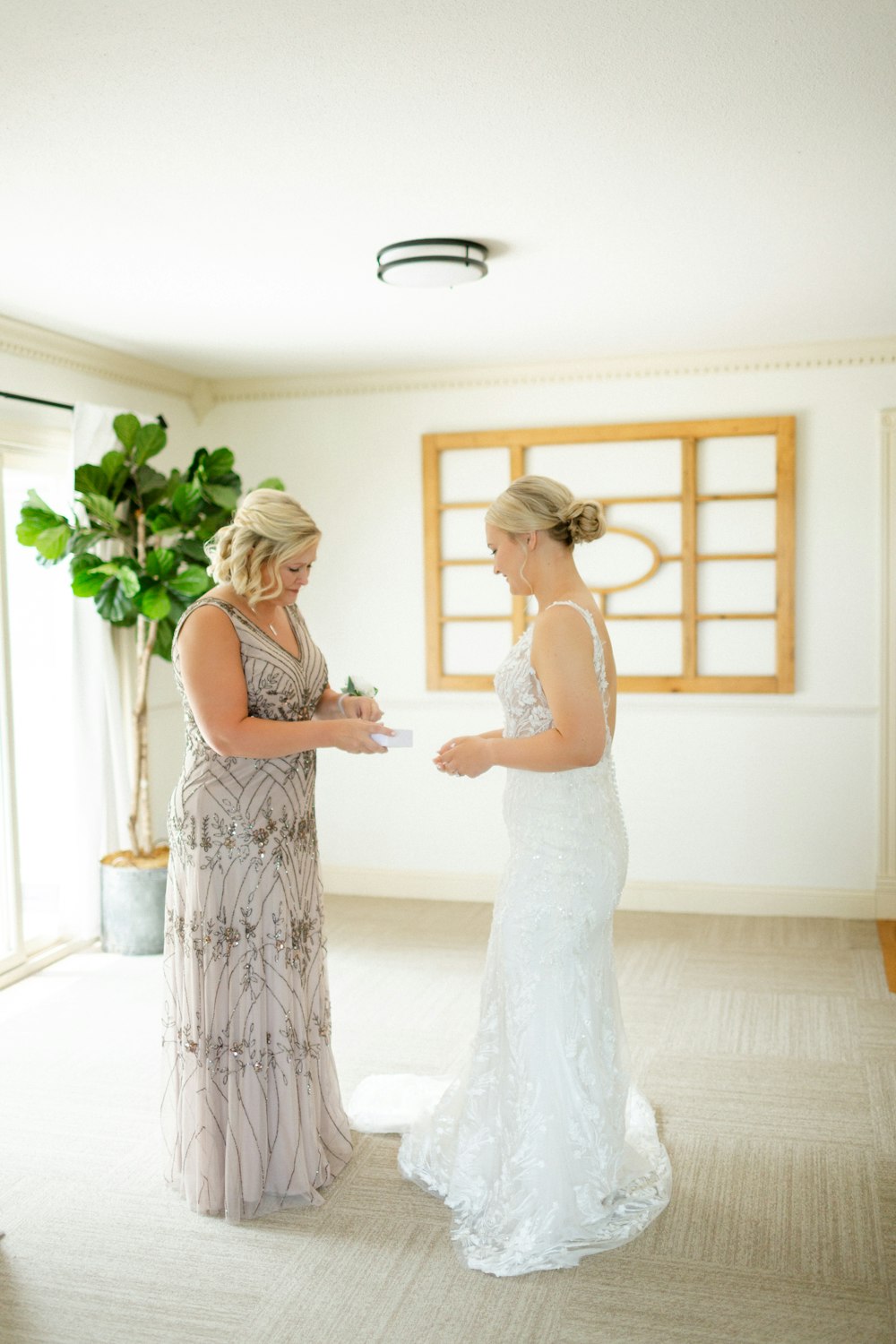 a couple of women standing next to each other