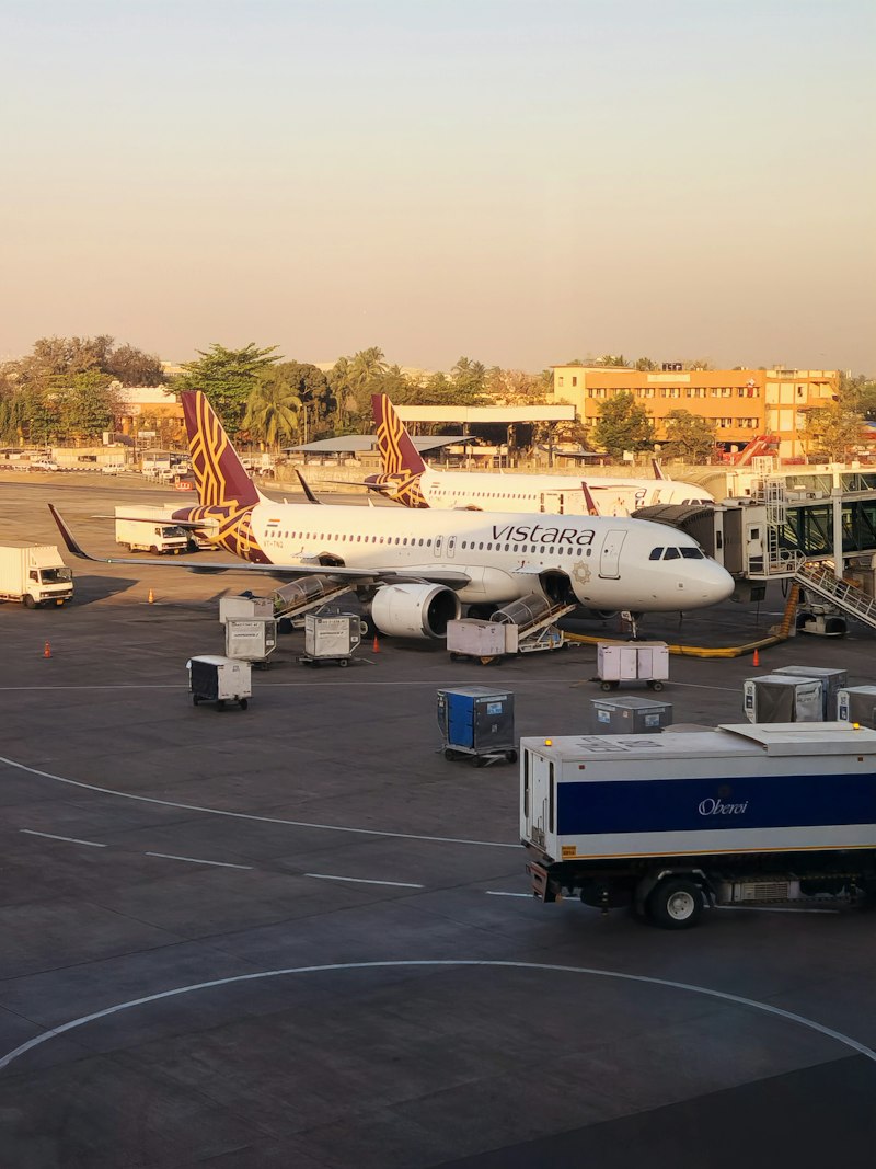 Aircraft on airport tarmac India