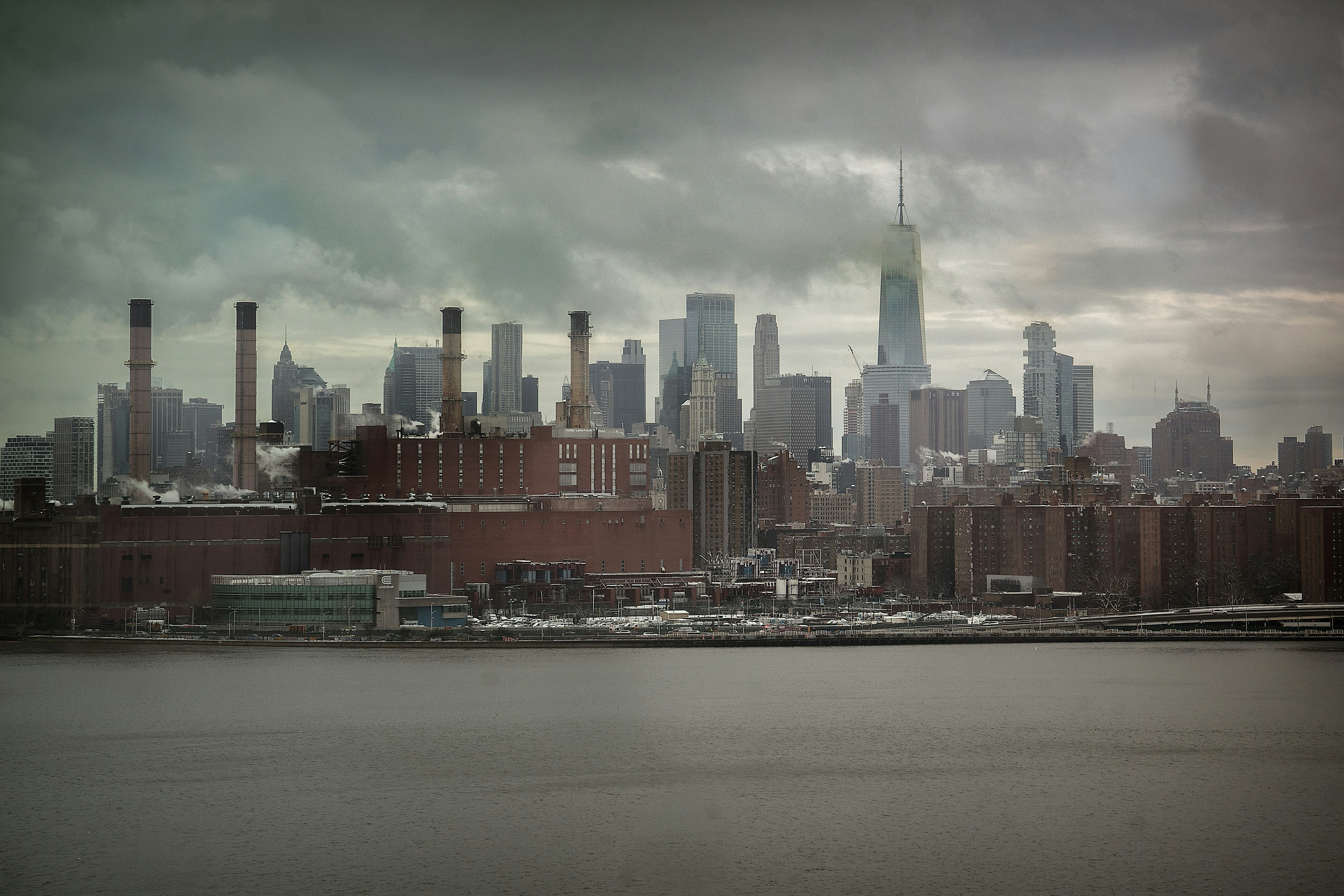 a view of a large city with tall buildings