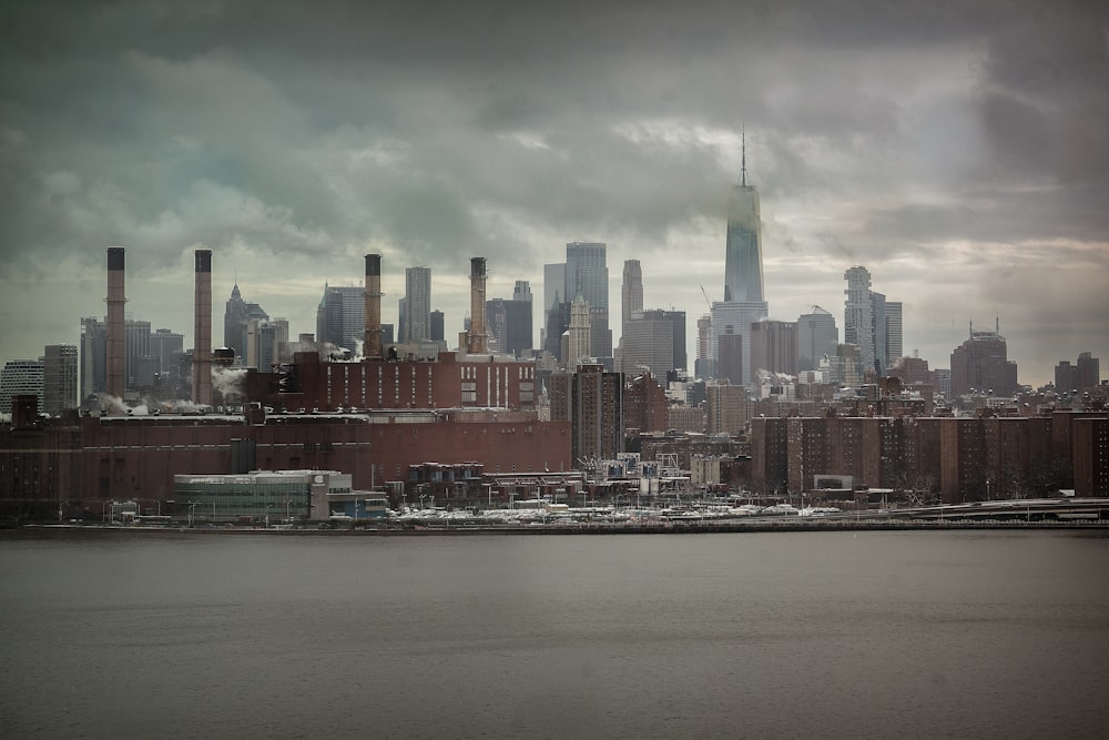 a view of a large city with tall buildings