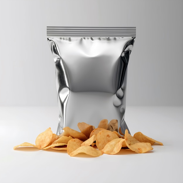 a bag of potato chips sitting on top of a table