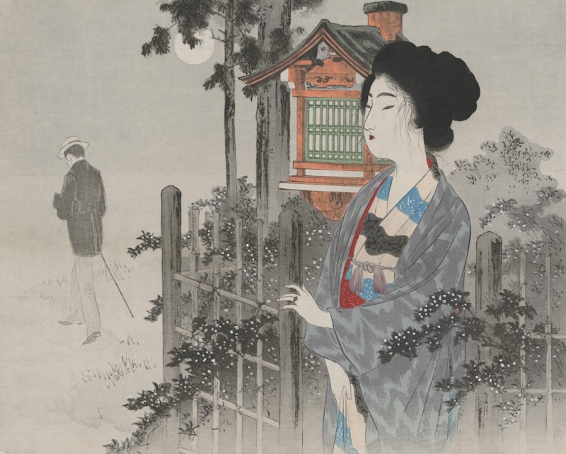 Vintage Japanese woodblock art