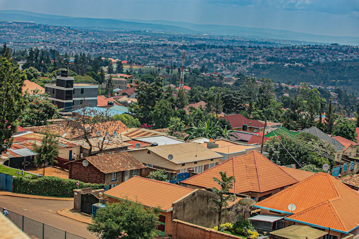 Aerial view of Kigali, Rwanda