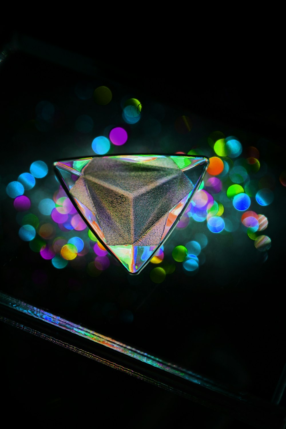 a diamond shaped object sitting on top of a table