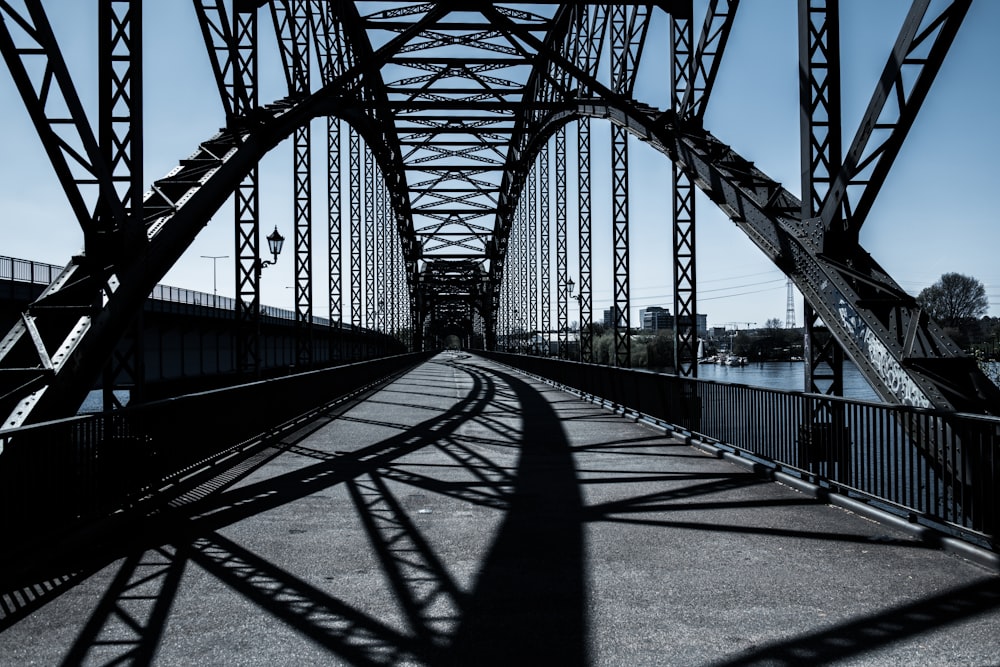 a view of a bridge from the top of it